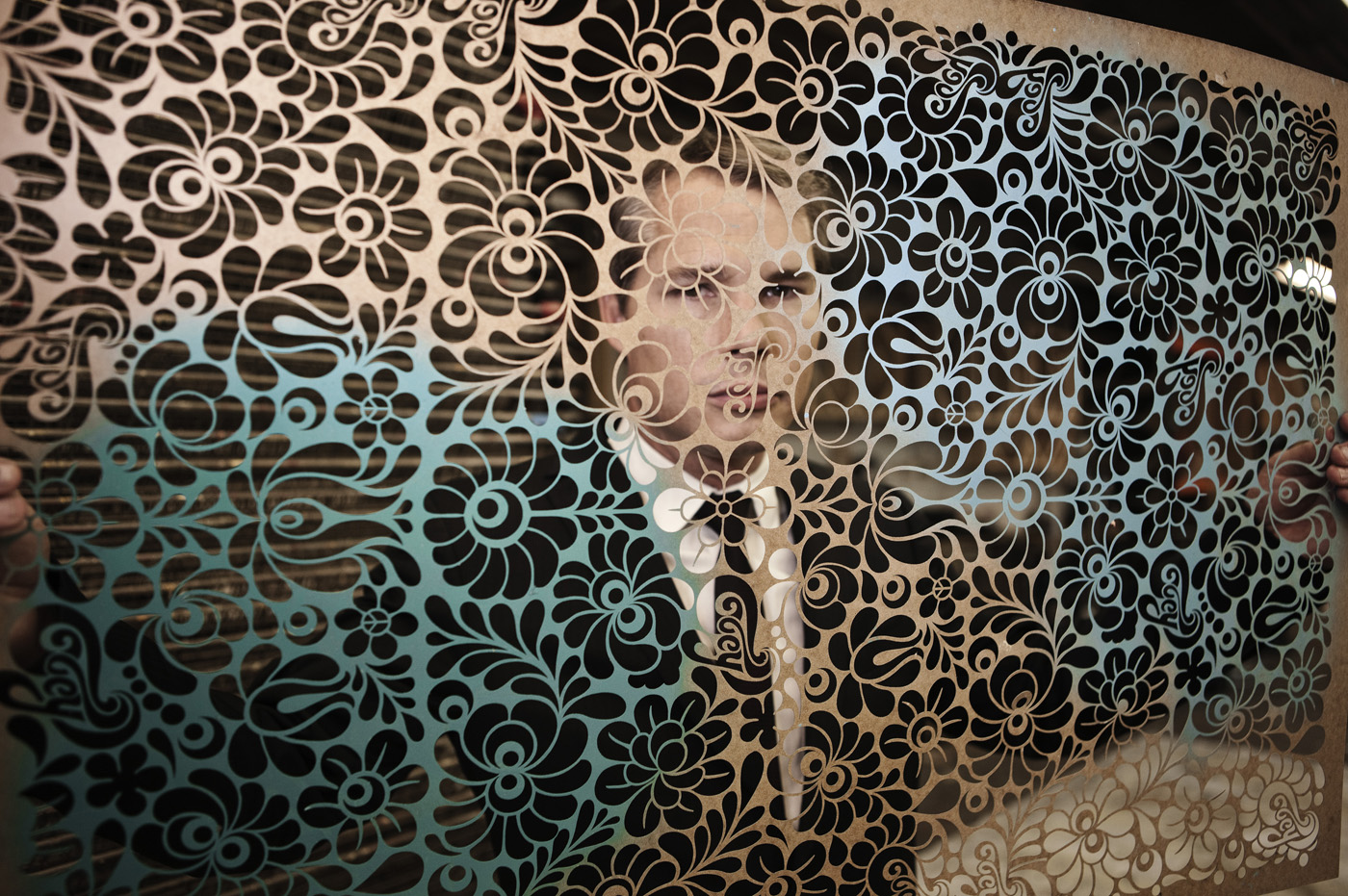Shepard Fairey Lace Screen Hollywood, CA 2012
